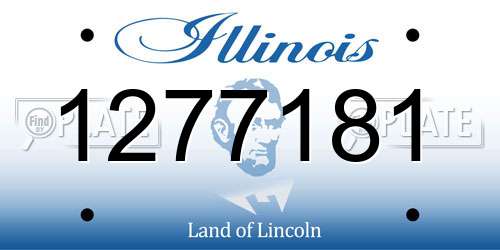 1277181 Illinois License Plate