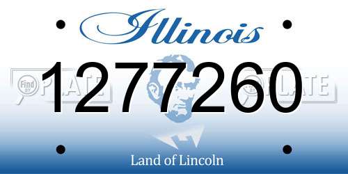 1277260 Illinois License Plate