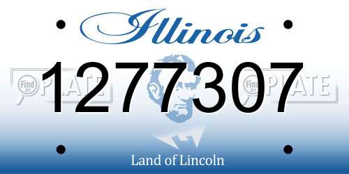 1277307 Illinois License Plate