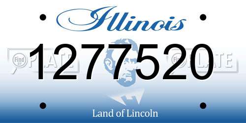 1277520 Illinois License Plate
