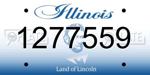 1277559 Illinois License Plate