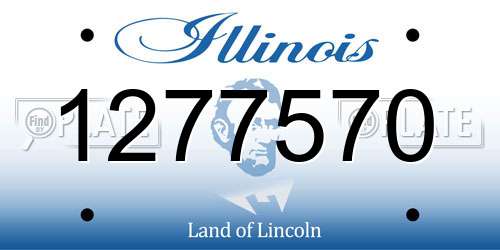 1277570 Illinois License Plate