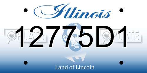 12775D1 Illinois License Plate