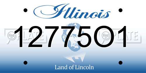 12775O1 Illinois License Plate