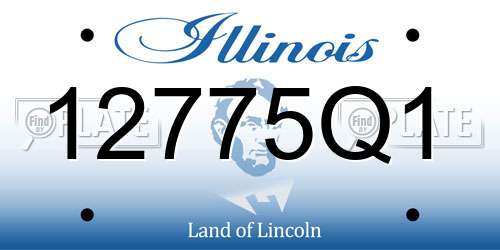 12775Q1 Illinois License Plate