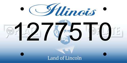 12775T0 Illinois License Plate