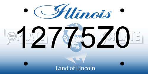 12775Z0 Illinois License Plate