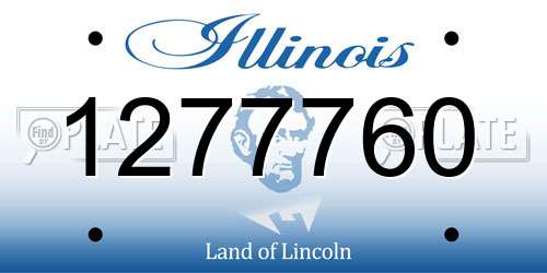 1277760 Illinois License Plate