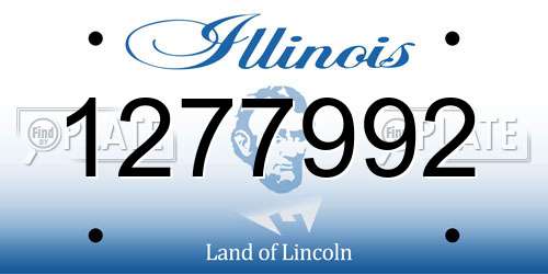 1277992 Illinois License Plate