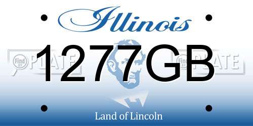 1277GB Illinois License Plate