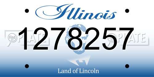 1278257 Illinois License Plate