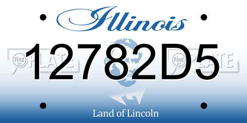 12782D5 Illinois License Plate