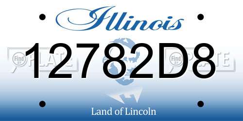12782D8 Illinois License Plate