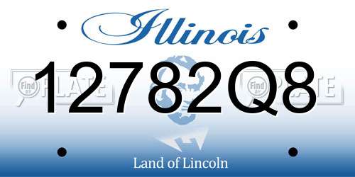 12782Q8 Illinois License Plate