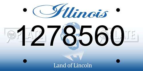 1278560 Illinois License Plate