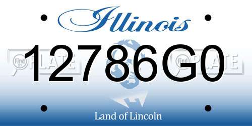 12786G0 Illinois License Plate