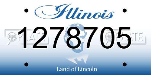 1278705 Illinois License Plate