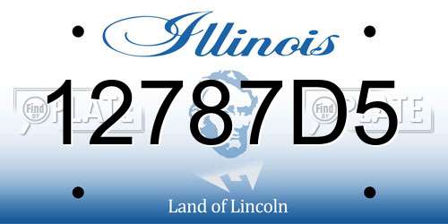 12787D5 Illinois License Plate