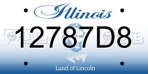 12787D8 Illinois License Plate