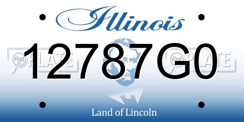 12787G0 Illinois License Plate