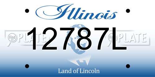 12787L Illinois License Plate