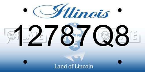 12787Q8 Illinois License Plate