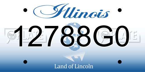 12788G0 Illinois License Plate