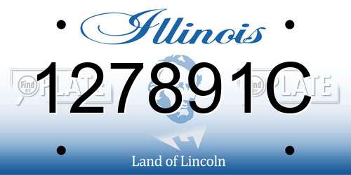 127891C Illinois License Plate