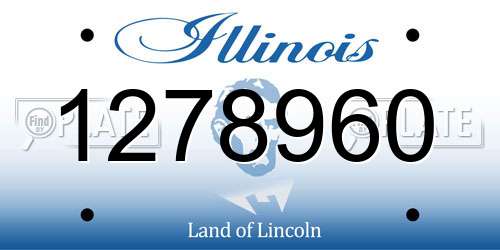 1278960 Illinois License Plate