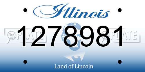 1278981 Illinois License Plate