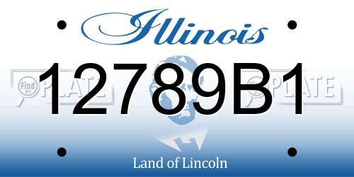 12789B1 Illinois License Plate