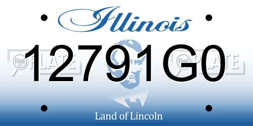 12791G0 Illinois License Plate