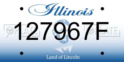 127967F Illinois License Plate