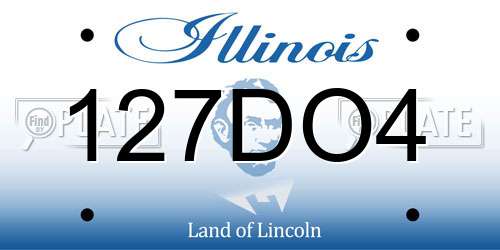 127DO4 Illinois License Plate