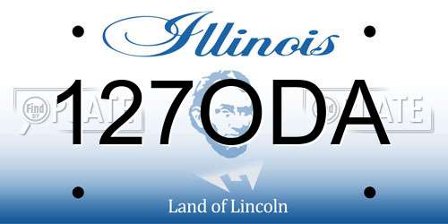127ODA Illinois License Plate