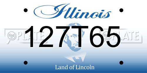 127T65 Illinois License Plate