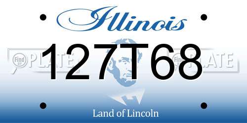 127T68 Illinois License Plate