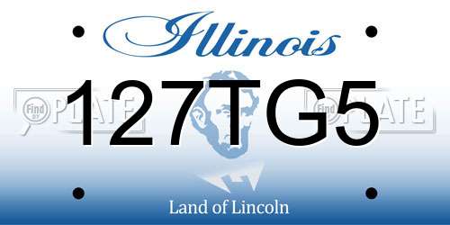 127TG5 Illinois License Plate