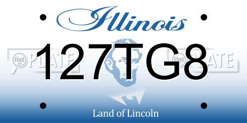 127TG8 Illinois License Plate