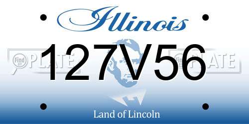 127V56 Illinois License Plate