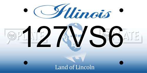127VS6 Illinois License Plate