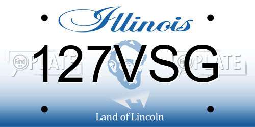 127VSG Illinois License Plate