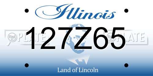 127Z65 Illinois License Plate