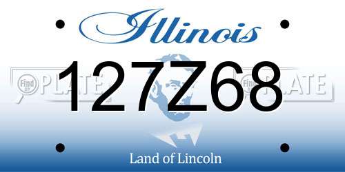 127Z68 Illinois License Plate