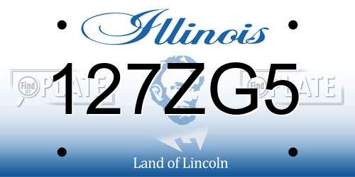 127ZG5 Illinois License Plate