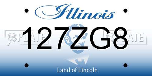 127ZG8 Illinois License Plate