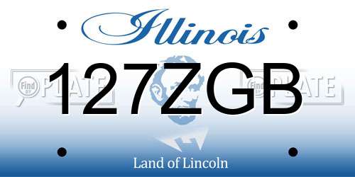 127ZGB Illinois License Plate
