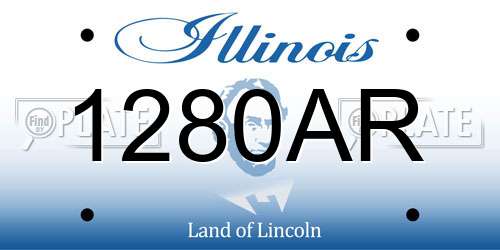 1280AR Illinois License Plate