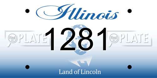 1281 Illinois License Plate