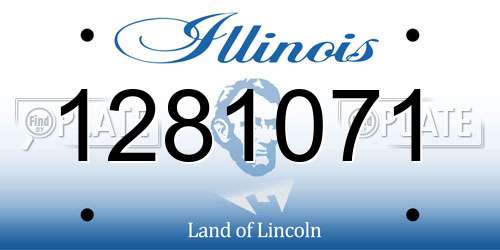 1281071 Illinois License Plate